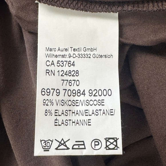 Marc Aurel Brown Midi Capsule Dress 12 Stretch Minimalist Casual Elevated Basic - Picture 14 of 17